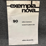 Exempla Nova Edison Denissow "Sonate für Gitarre Solo"