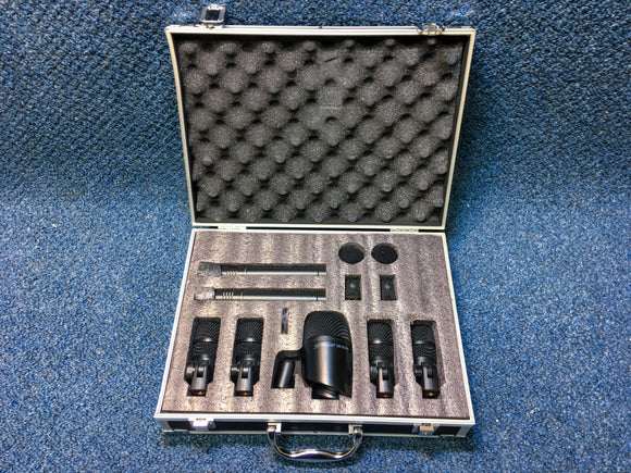 NEW Stagg DMS5700H 7pc Unidirectional Dynamic Drum Mic Set w/Case and Clips