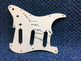 White Lefty Stratocaster SSS Electric Guitar Pickguard 1 Ply