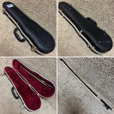 Unlabeled 1/8 Violin Flame Maple w/ Case & Bow