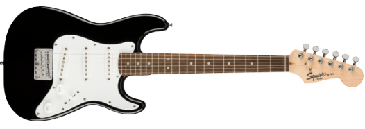 Squier Mini Strat Guitar Black 3/4