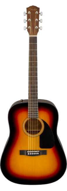 Fender CD-60 Sunburst Acoustic Guitar w/ Hardshell Case