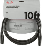 Fender Professional Series Microphone Cable Black 10'