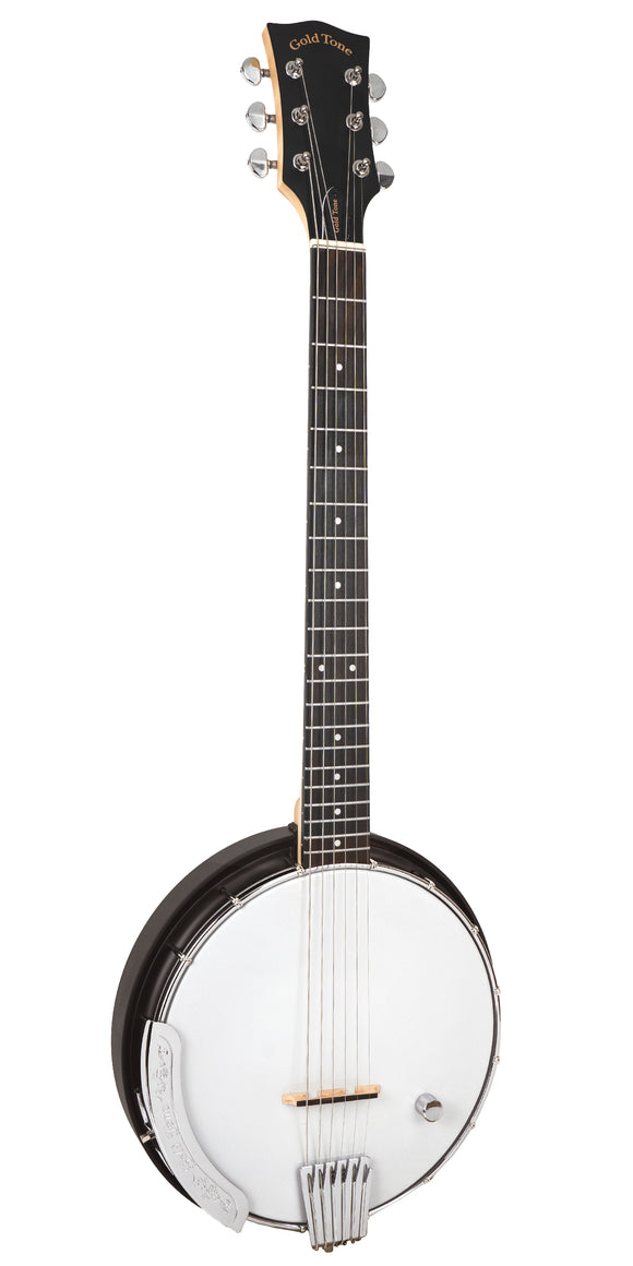 Gold Tone AC-6+ Electric Composite Resonator 6-String Banjo Banjitar W/ Bag