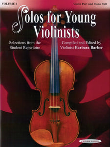 Solos for Young Violinists Volume 4 Violin and Piano Part