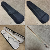 Unlabeled Violin w/ Case & Bow 4/4 E