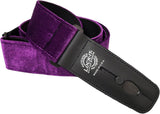 Lock It LIS-021CV2-PUR Guitar Strap Crushed Velvet Purple