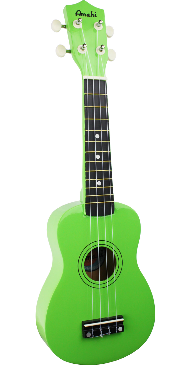 Amahi Jelly Bean Series Soprano Ukulele Sour Apple Green w/ Bag