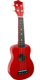 Amahi Jelly Bean Series Soprano Ukulele Red Apple w/ Bag