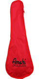Amahi Jelly Bean Series Soprano Ukulele Red Apple w/ Bag