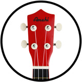 Amahi Jelly Bean Series Soprano Ukulele Red Apple w/ Bag