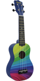 Amahi DDUK10 Rainbow Wavy Soprano Ukulele w/ Bag