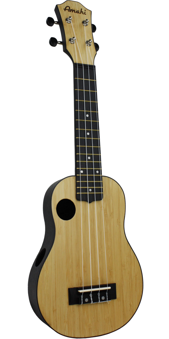 Amahi Troubadour Bamboo HCLF335 Ukulele w/ Bag