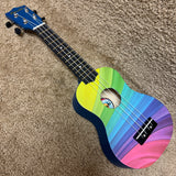 Amahi DDUK10 Rainbow Wavy Soprano Ukulele w/ Bag