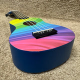 Amahi DDUK10 Rainbow Wavy Soprano Ukulele w/ Bag