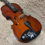 Unlabeled Vine Inlay Violin Outfit 4/4