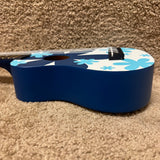 Amahi DDUK8 Soprano Ukulele Uke Blue Flower With Bag