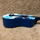 Amahi DDUK8 Soprano Ukulele Uke Blue Flower With Bag