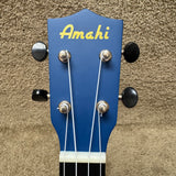 Amahi DDUK8 Soprano Ukulele Uke Blue Flower With Bag