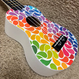Amahi DDUK3 Rainbow Flower Ukulele w/ Bag