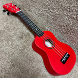 Amahi PGUKRD Soprano Tropical Penguin Uke Dark Red W/ Bag