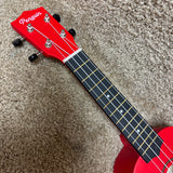 Amahi PGUKRD Soprano Tropical Penguin Uke Dark Red W/ Bag