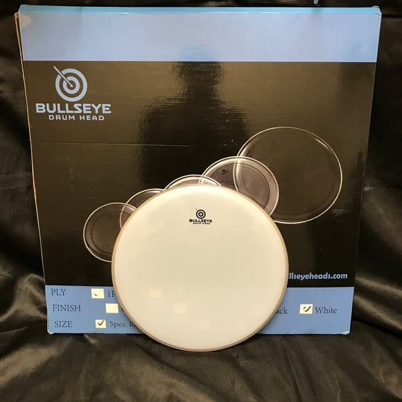 Bullseye Drum Head 5 Pc Propack-White: Smooth