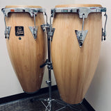 LP Aspire Congas Pair Natural w/ Double Stand