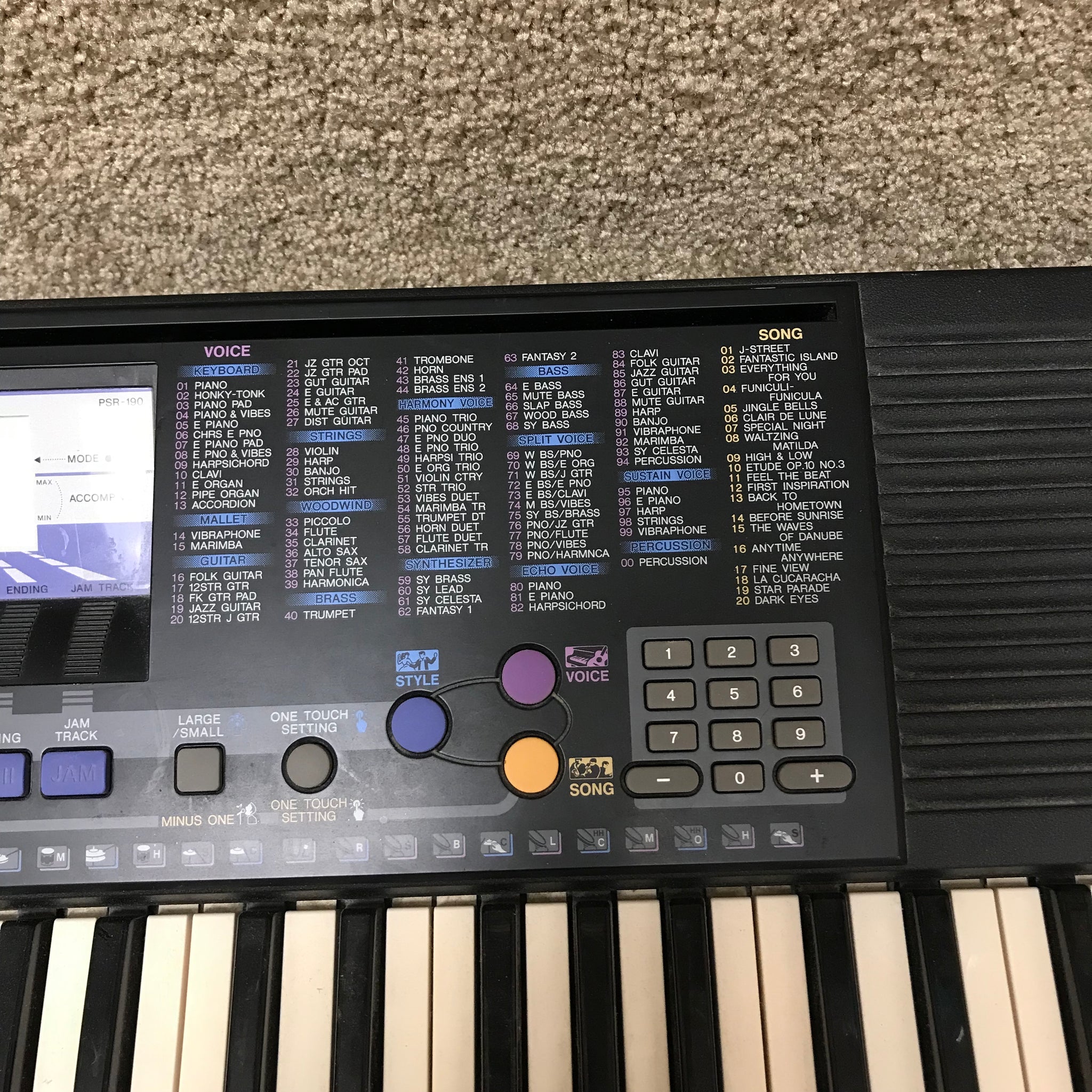 Yamaha PSR-190 Keyboard – Mountain Music