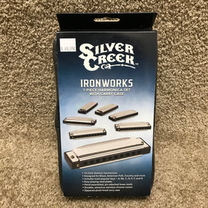 Silver Creek Ironworks 7-Piece Harmonica Set w/ Carry Case