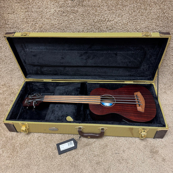 Kala Rumbler UBASS-RMBLR-FL Fretless w/ Deluxe Tweed Hardshell Case