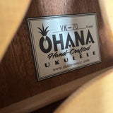 Ohana VK-70 Soprano Ukulele W/ Custom Hardshell Case