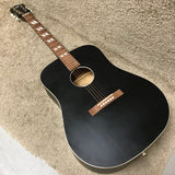 Recording King Dirty 30s RDS-7-MBK Dreadnought Acoustic Guitar Matte Black