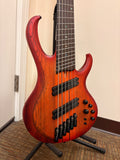 Ibanez BTB866MS-BRF 6-String Bass Brown Topaz Burst Flat w/ Case