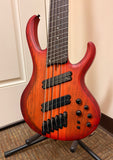 Ibanez BTB866MS-BRF 6-String Bass Brown Topaz Burst Flat w/ Case