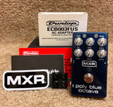 MXR M306 Poly Blue Octave Pedal Blue W/Adapter