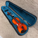 Unlabeled Violin w/Case and Bow 4/4 C
