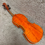 Unlabeled 3/4 Violin Flame Maple w/ Case & Bow A