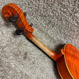 Unlabeled 3/4 Violin Flame Maple w/ Case & Bow A