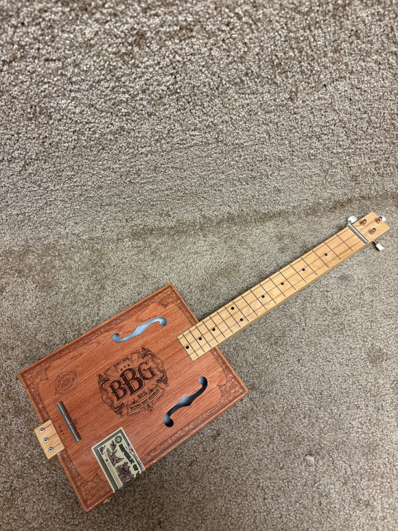 Cigar Box Fretless Electric Guitar