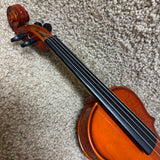 Unlabeled 1/8 Violin Flame Maple w/ Case & Bow