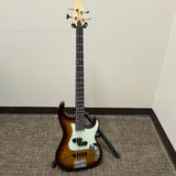 Samick Greg Bennett PJ Bass Quilt Top MIK Sunburst