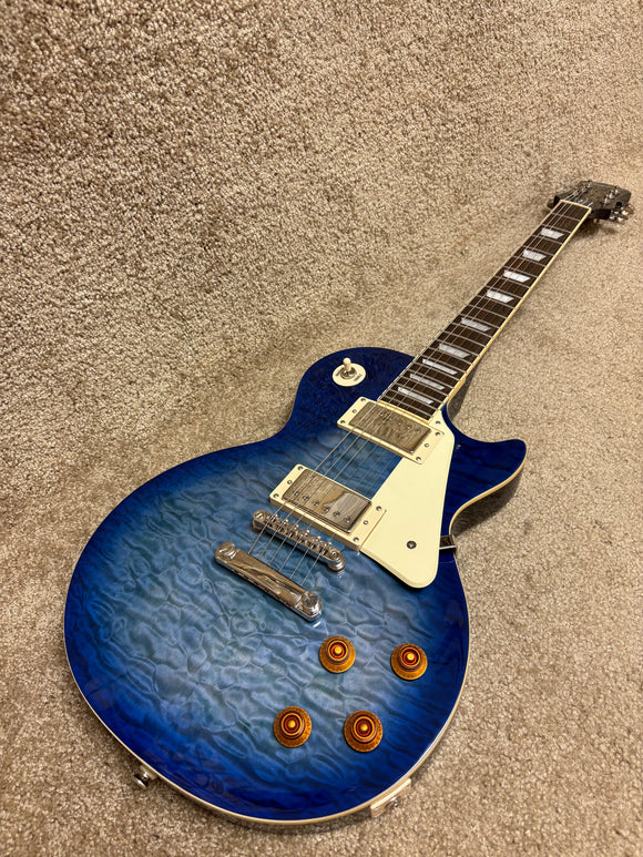 Epiphone Les Paul Standard Pro Quilt Top Transparent Blue 2016