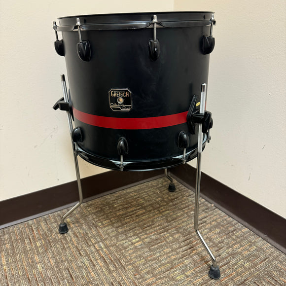 Gretsch Catalina Club Floor Tom 14x12 Black w/ Red Stripe