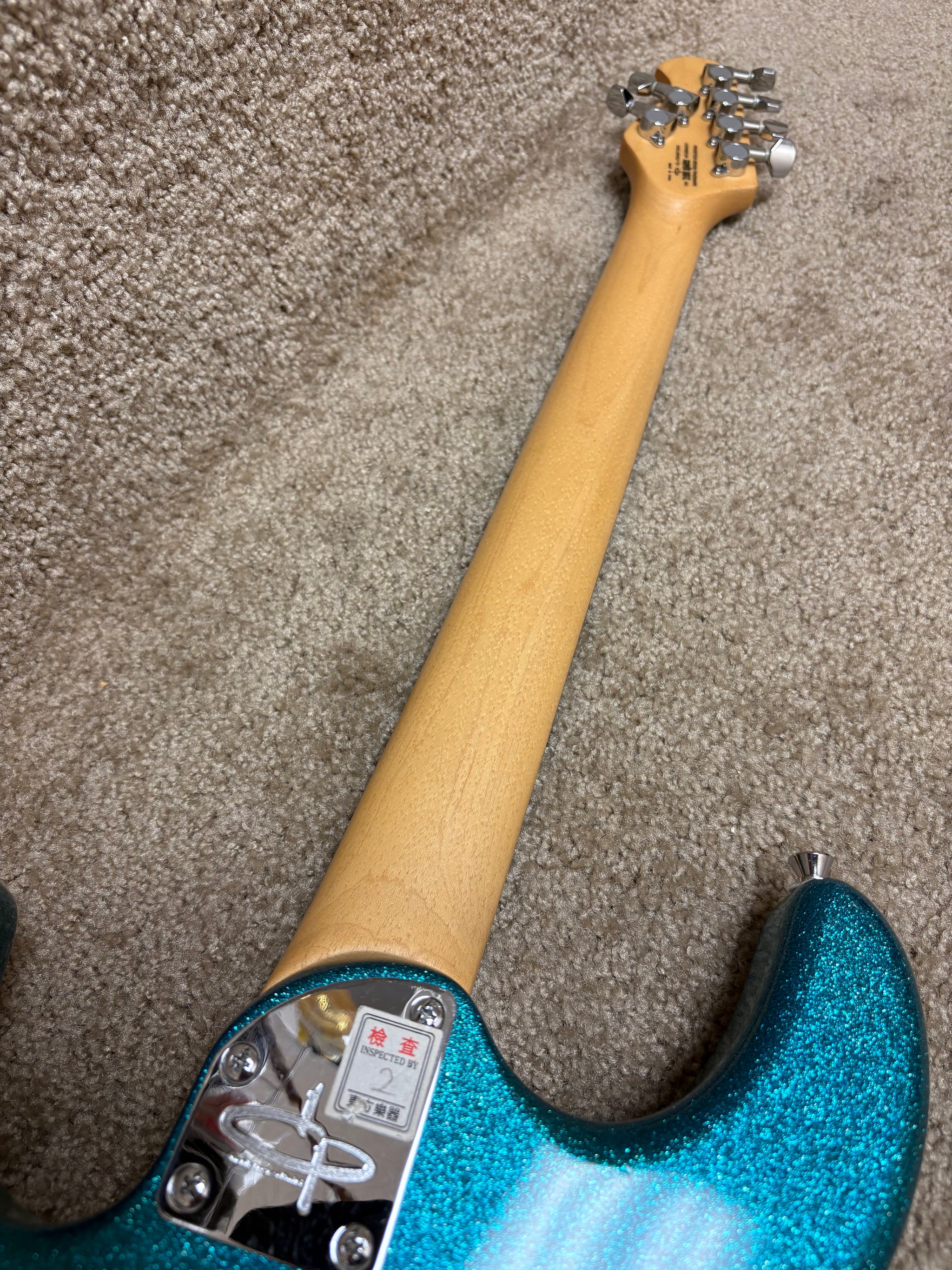 ■OLP MM4 ERNIE BALL Musicman Silhouette Ernie Ball Music Man OLP Silhouette MM4 Blue Green Aqua