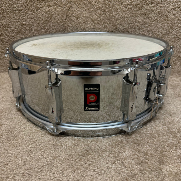 Premier Olympic Snare Chrome Over Steel 14x5.5