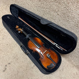 Unlabeled 4/4 Size Violin w/ Case & Bow F