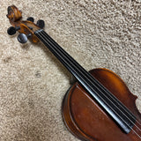 Unlabeled 4/4 Size Violin w/ Case & Bow F