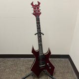 B.C. Rich Warlock Revenge Flame Maple Top Transparent Red
