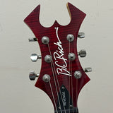 B.C. Rich Warlock Revenge Flame Maple Top Transparent Red